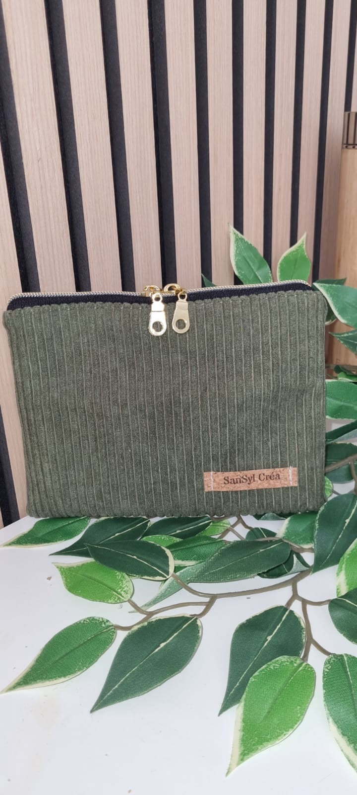 Trousse plate en velours